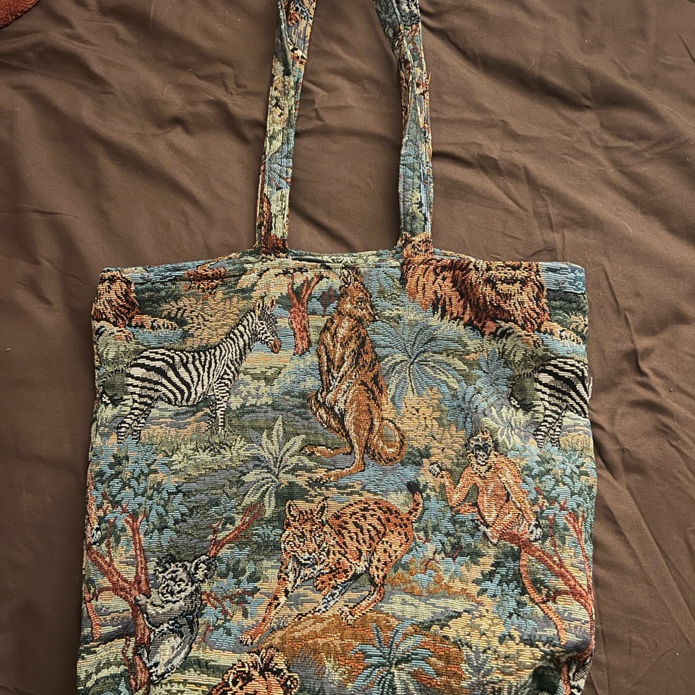 Animal Print Tapestry Tote Bag